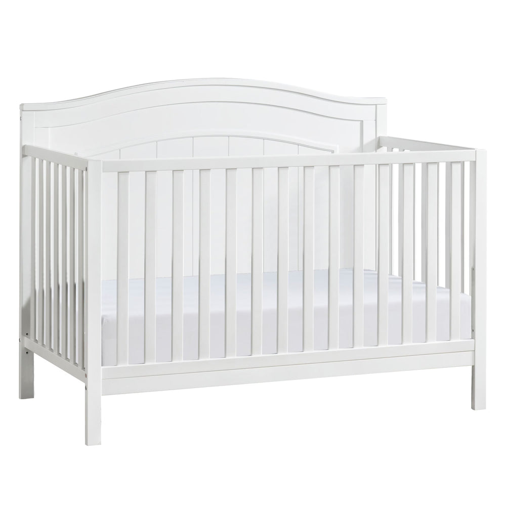 Oxford Baby North Bay 4 - in - 1 Convertible Crib, Snow White, GREENGUARD Gold Certified, Wooden Crib