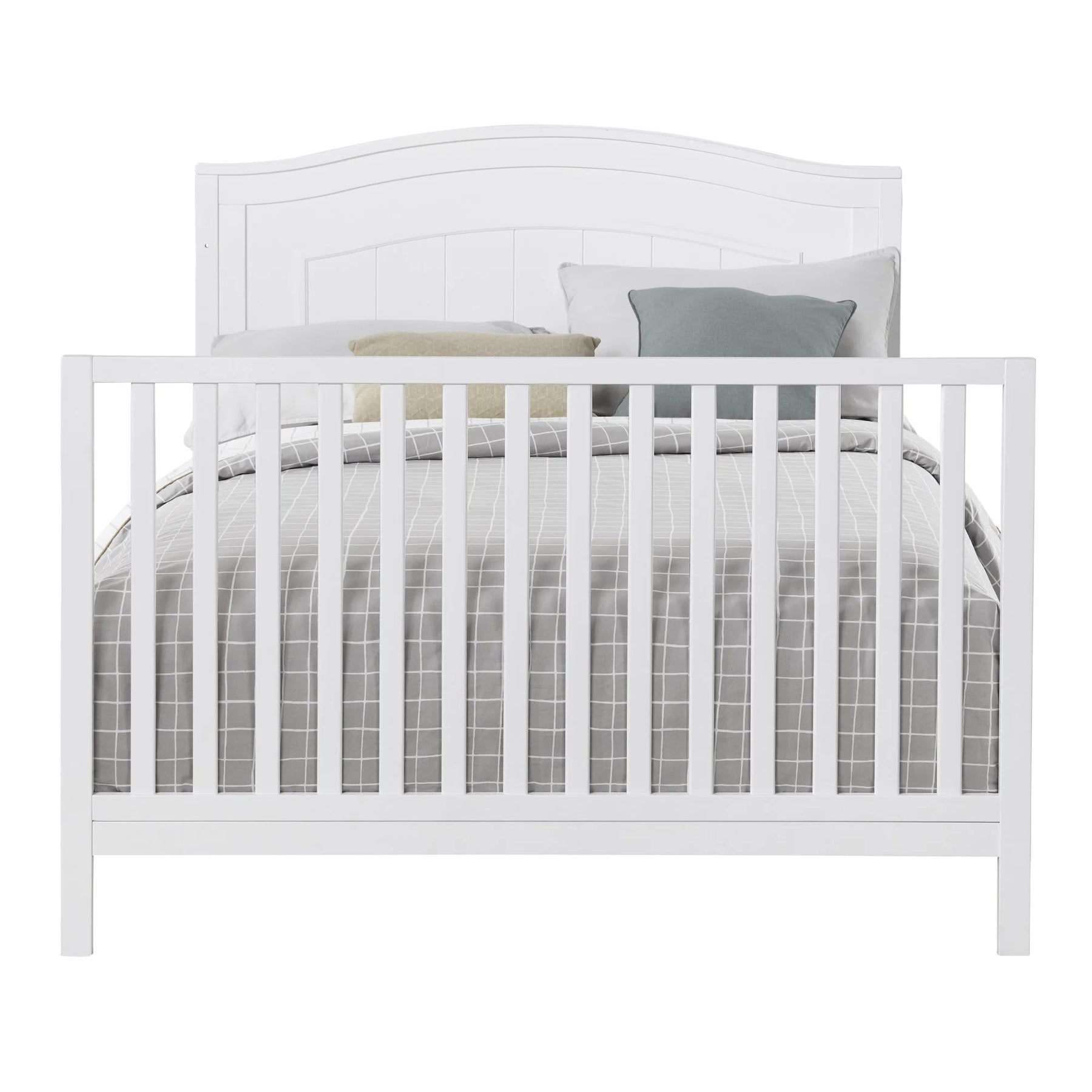 Oxford Baby North Bay 4 - in - 1 Convertible Crib, Snow White, GREENGUARD Gold Certified, Wooden Crib